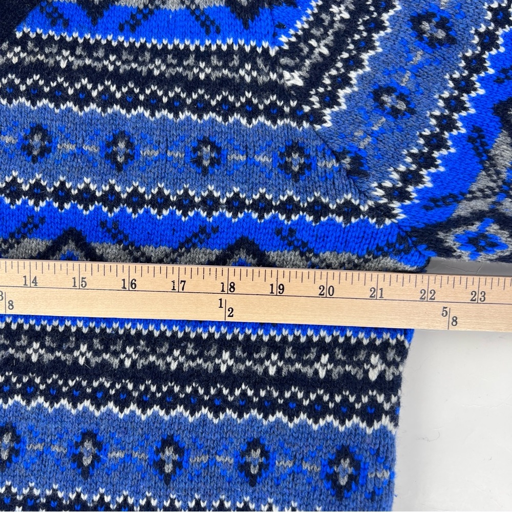 Brooks Brothers wool Sweater Shawl Collar men's L Fair Isle - Picture 6 of 9